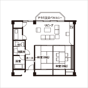 センターハウス 間取り図