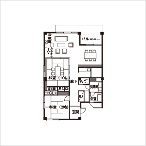 9名様用(E棟)間取り図