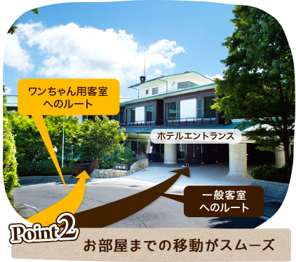 お部屋までの移動がスムーズ