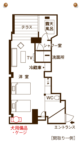 ラフォーレ修善寺 山紫水明 間取り1例