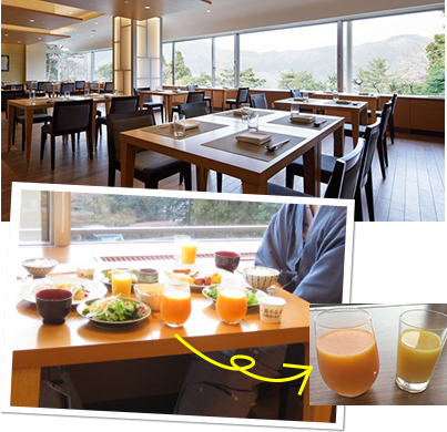 安藤様お気に入りのみかんのコールドプレスジュース(左)(安藤様撮影)