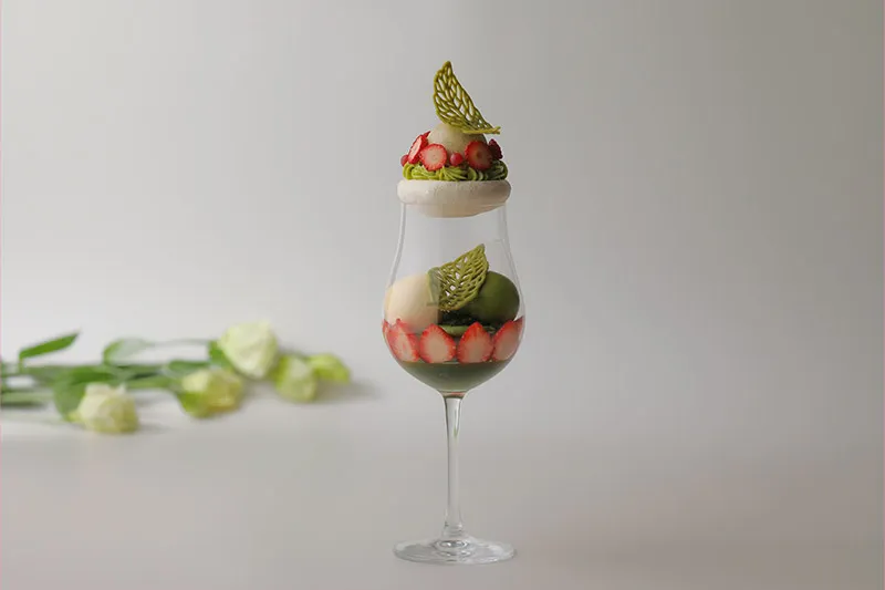 茶の三彩パフェ