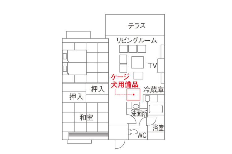 ドッグコテージ 見取り図