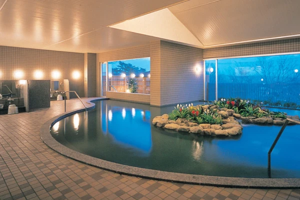 温泉で癒される