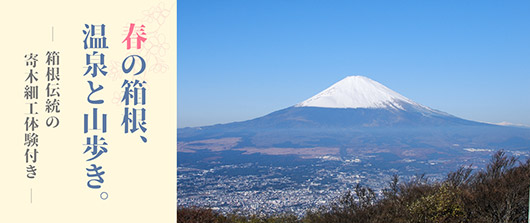 ウェルネスイベント 春の箱根、温泉と山歩きの旅 ー箱根伝統の寄木細工体験付きー