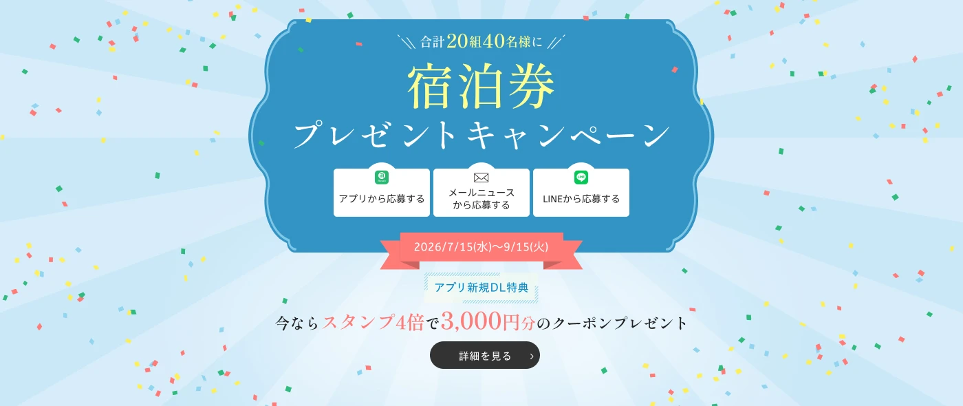 宿泊券プレゼントキャンペーン